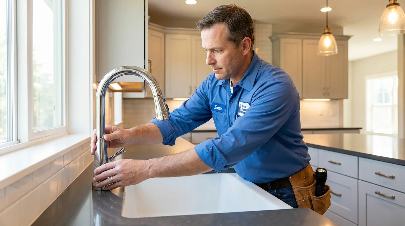 Kitchen faucet installation by Johns Plumbing LLC in Gray